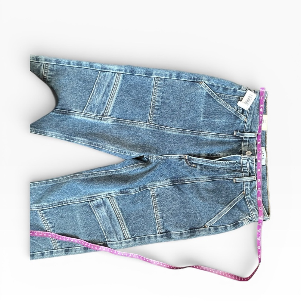 Agolde Cooper Cargo Jean Regulation Blue Medium Wash Size 25 Women’s NEW - Picture 8 of 10